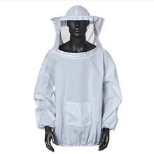 Protective Beekeeping Jacket Veil Smock Equipment Beekeeping Hat Sleeve Beekeeper Suit Apiculture Bee Dress