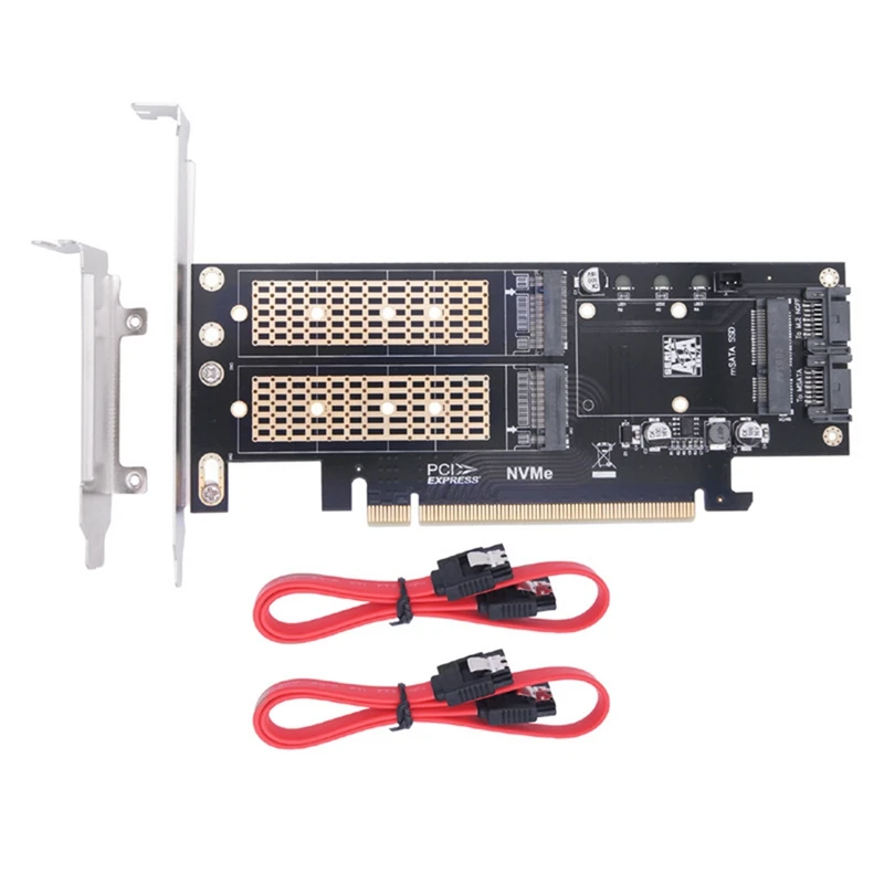 3 In 1 Desktop Computer Riser Card PCIE X16 To M.2 M Key NVME SSD MSATA SSD Adapter Card
3 In 1 Desktop Computer Riser Card PCIE X16 To M.2 M Key NVME SSD MSATA SSD Adapter Card