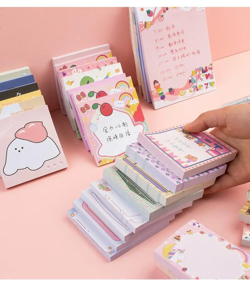 100 Sheets/pack South Korea Insta-Style Cartoon Notepad Memo Pad Animal Fruit Girl Pattern Grid Color Message Sticker Stationery
100 Sheets/pack South Korea Insta-Style Cartoon Notepad Memo Pad Animal Fruit Girl Pattern Grid Color Message Sticker Stationery