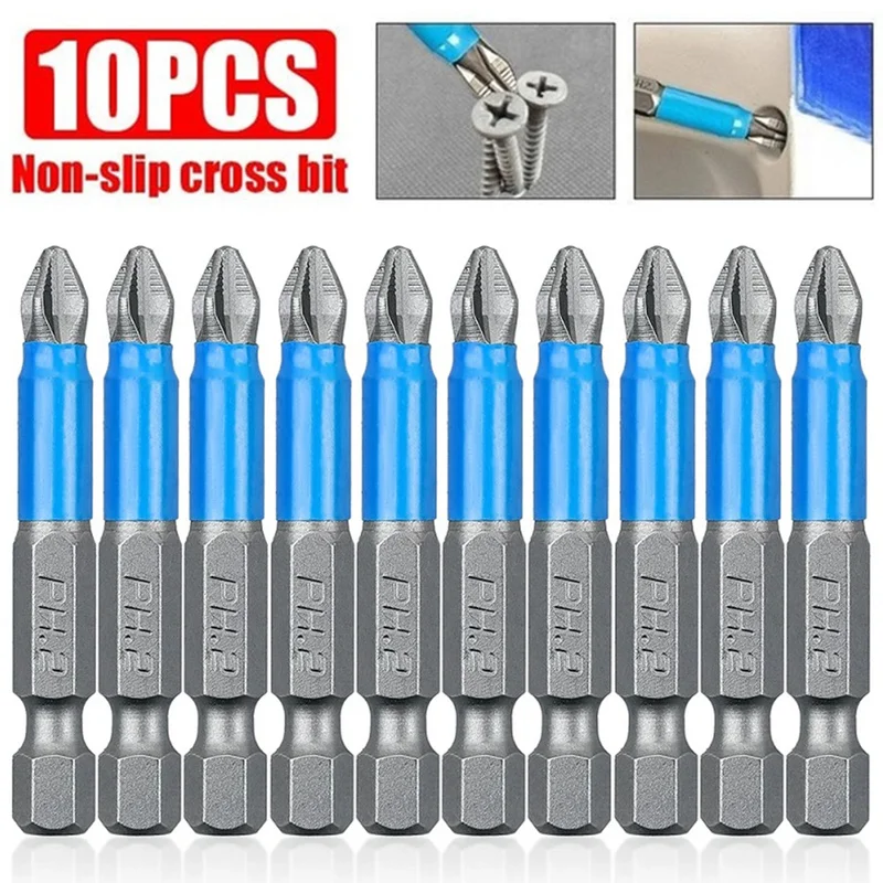 10/5 /2Pcs Non-Slip Magnetic Screwdriver Bits Set 50mm 1/4" Hex Shank Phillips/Phillips Screwdriver Bits PH1/PH2/PH3/PZ1/PZ2/PZ3
10/5 /2Pcs Non-Slip Magnetic Screwdriver Bits Set 50mm 1/4" Hex Shank Phillips/Phillips Screwdriver Bits PH1/PH2/PH3/PZ1/PZ2/PZ3