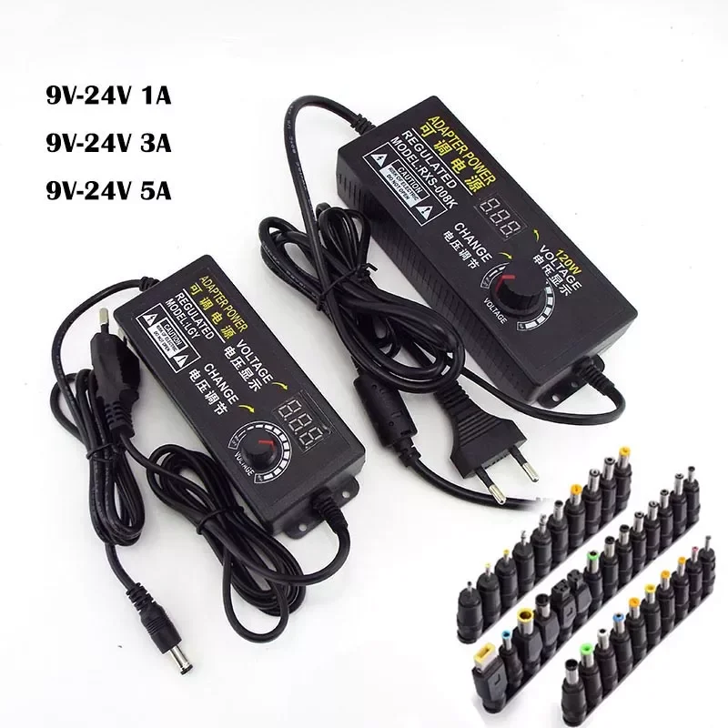 220V To 9V-24V 1A 3A 5A Universal Charger Adjustable Power Supply Adapter plug 5V 12V 24V 18V DC Converter connector Transformer
220V To 9V-24V 1A 3A 5A Universal Charger Adjustable Power Supply Adapter plug 5V 12V 24V 18V DC Converter connector Transformer