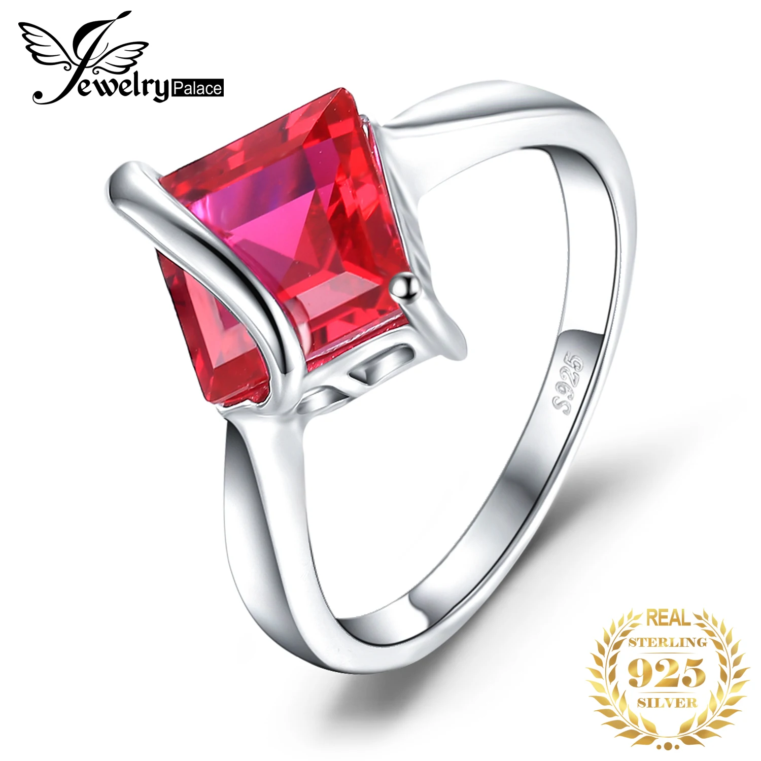 JewelryPalace Square Red Created Ruby 925 Sterling Silver Rings for Women Fashion Gemstone Jewelry Solitaire Engagement Band
JewelryPalace Square Red Created Ruby 925 Sterling Silver Rings for Women Fashion Gemstone Jewelry Solitaire Engagement Band