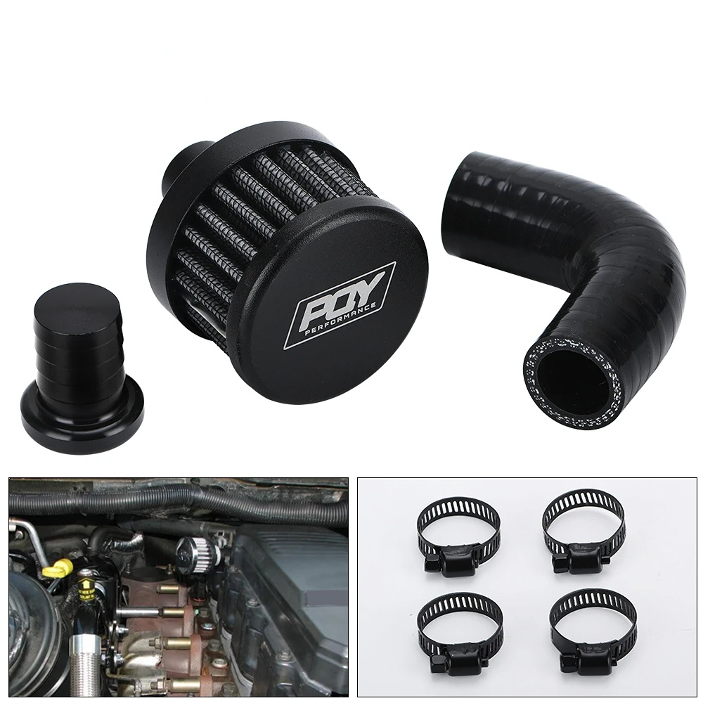 

CCV Crank Case Vent Reroute Crankcase Ventilation Line Change Kit Delete For 07.5-17 Dodge 6.7 Cummins Diesel 2500 3500 4500