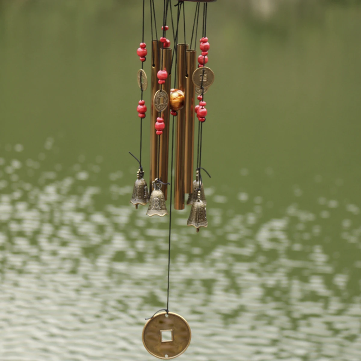 

Wind Chimes for Outside Tubes Bells Copper Wind Chime Retro Bronze Hanging Decoration Feng Shui Lucky Wind Bell Memorial Wind