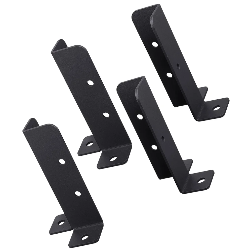 

4 Pcs Picket Fence Deck Post Base Bracket Wooden Mailbox Repair The Kit Brackets Iron Anchor Support