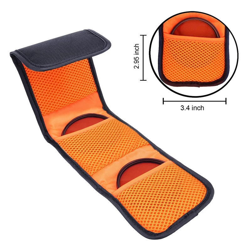 3 Pockets Lens Filter Bag Camera Len Filter Pouch For 82mm ND UV CPL Camera Lens
3 Pockets Lens Filter Bag Camera Len Filter Pouch For 82mm ND UV CPL Camera Lens