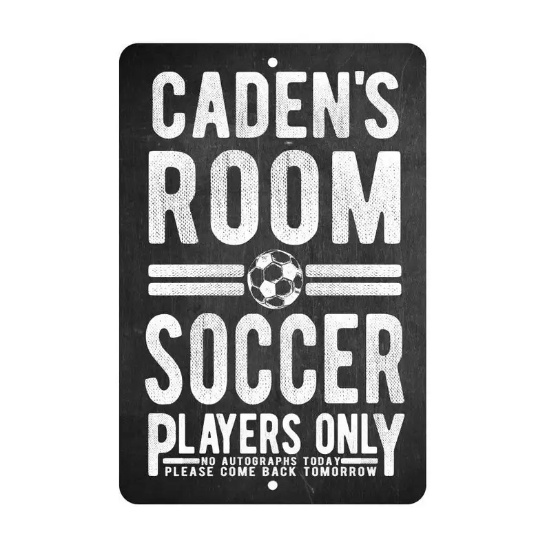 Personalized Soccer Players Only - No Autographs Metal Room Sign - Aluminum Soccer Wall Decor - Metal wall art - Custom door sig
Personalized Soccer Players Only - No Autographs Metal Room Sign - Aluminum Soccer Wall Decor - Metal wall art - Custom door sig