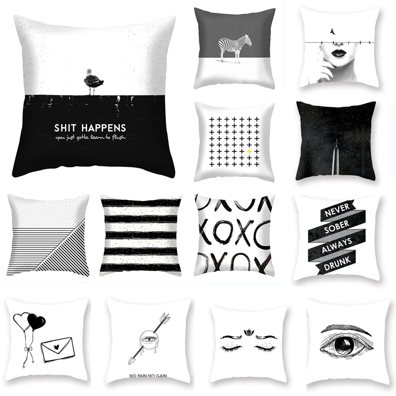 45x45cm Black Geometric Cushion Cover Polyester Decorative Sofa Cushions Pillow Covers Livingroom Throw PPillow Cases Home Dec
45x45cm Black Geometric Cushion Cover Polyester Decorative Sofa Cushions Pillow Covers Livingroom Throw PPillow Cases Home Dec