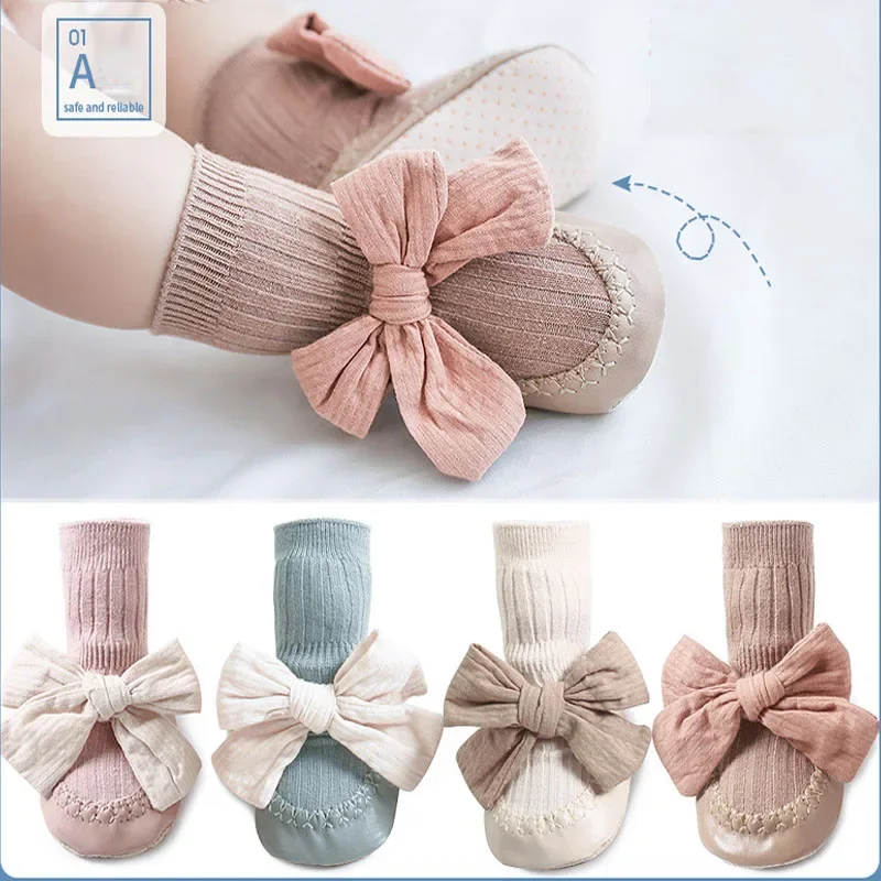 Autumn Winter Baby Girls Socks Newborn Baby Bowknot Socks Infant Baby Socks Anti Slip Soft Cotton Floor Sock Shoes
Autumn Winter Baby Girls Socks Newborn Baby Bowknot Socks Infant Baby Socks Anti Slip Soft Cotton Floor Sock Shoes