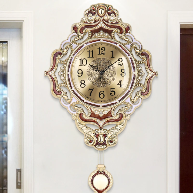 Digital Battery Quiet Wall Clock Luxury Vintage European Mechanism Wall Clock Golden Pendulum Horloge Murale Home Decor OB50GZ
Digital Battery Quiet Wall Clock Luxury Vintage European Mechanism Wall Clock Golden Pendulum Horloge Murale Home Decor OB50GZ