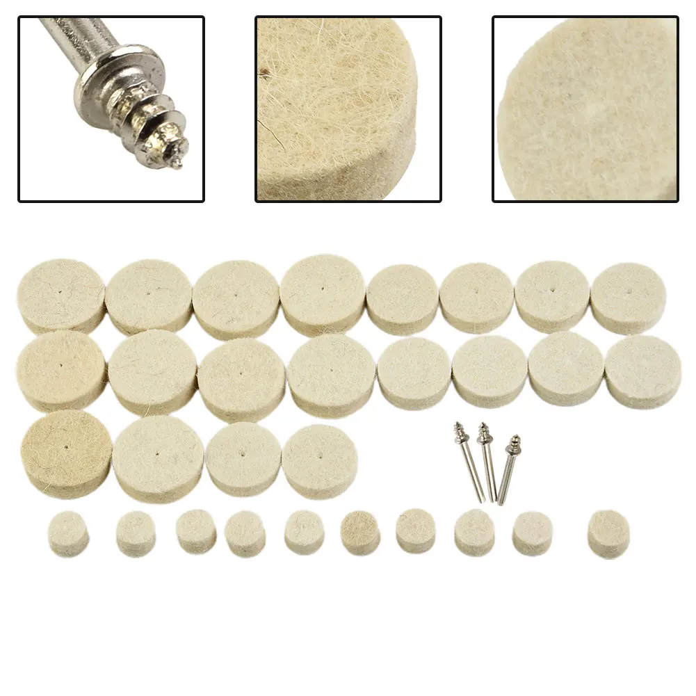 33pcs Buffing Wheel Kit Polishing Wheel Wool Wheels Rotary Tool Accessory 3mm For Cleaning Polishing Metal Wood
33pcs Buffing Wheel Kit Polishing Wheel Wool Wheels Rotary Tool Accessory 3mm For Cleaning Polishing Metal Wood