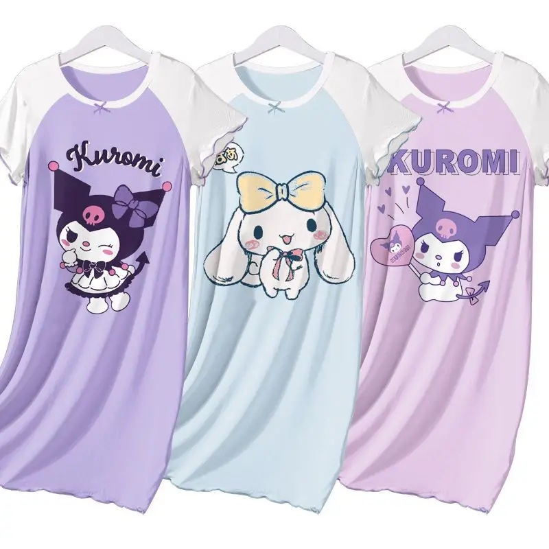 Kawaii Sanrios Girl Cute Kuromi Modal Nightdress Loose Homewear Thin Section Cartoon Casual Cinnamoroll Children's Pajamas Gift
Kawaii Sanrios Girl Cute Kuromi Modal Nightdress Loose Homewear Thin Section Cartoon Casual Cinnamoroll Children's Pajamas Gift