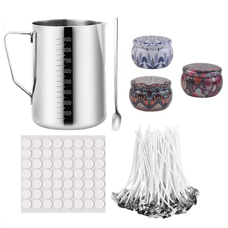 DIY Candle Making Kit With Pouring Pot,Candle Wicks,Candle Wicks Sticker,Candle Tins,Spoon For Making Candles
DIY Candle Making Kit With Pouring Pot,Candle Wicks,Candle Wicks Sticker,Candle Tins,Spoon For Making Candles