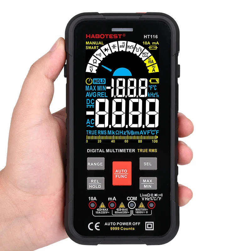 Advanced Model Smart Digital Multimeters with Color Screen Auto Range Input Prompt
Advanced Model Smart Digital Multimeters with Color Screen Auto Range Input Prompt