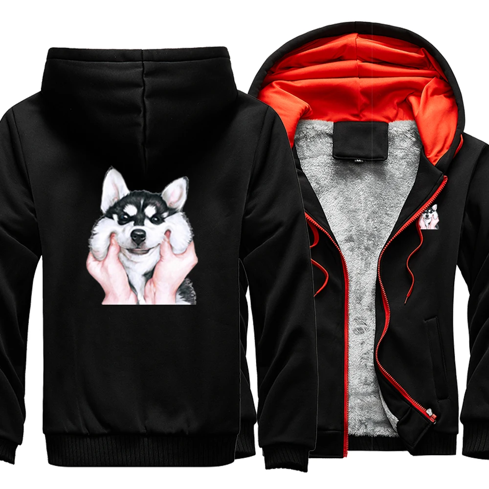 Husky Cute Dog Zipped Pocket Sweatshirts Men Harajuku Warm Hoody Vintage Thick Streetwear Loose High Quality Jackets Mens
Husky Cute Dog Zipped Pocket Sweatshirts Men Harajuku Warm Hoody Vintage Thick Streetwear Loose High Quality Jackets Mens