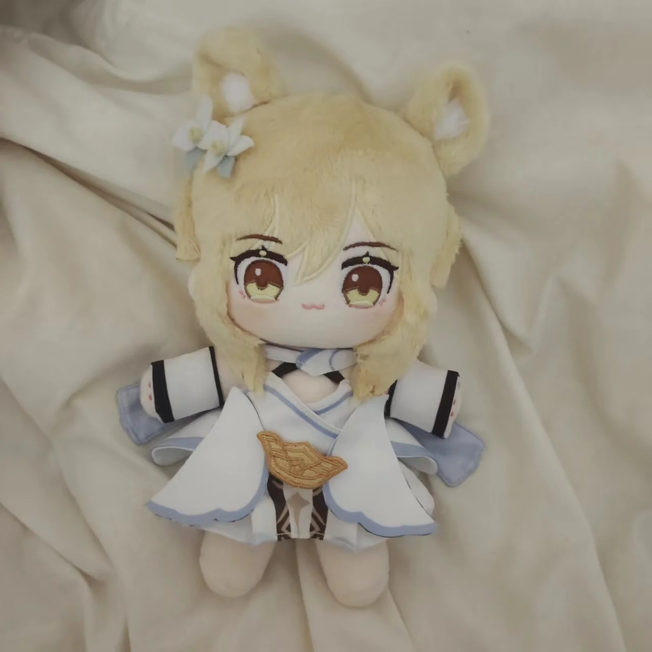 Милые плюшевые куклы с одеждой из кроличьего меха, 20 см 
Милые плюшевые куклы с одеждой из кроличьего меха, 20 см