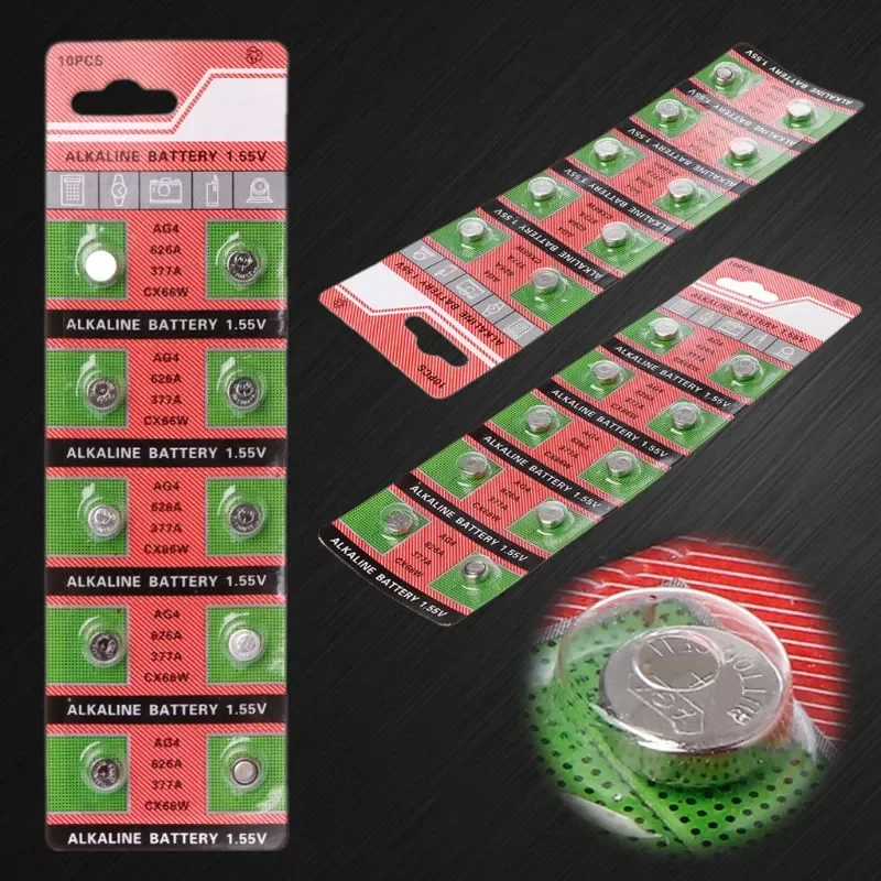 NEW 10PCS Watch Coin Battery AG4 377A 377 LR626 SR626SW SR66 LR66 Button Cell Batteries Toys Remote Camera DropShipping
NEW 10PCS Watch Coin Battery AG4 377A 377 LR626 SR626SW SR66 LR66 Button Cell Batteries Toys Remote Camera DropShipping