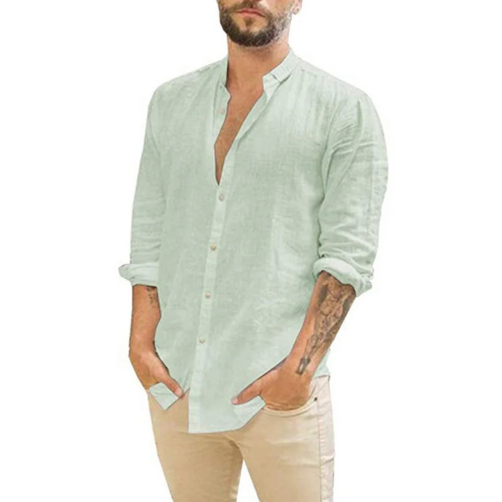 ERIDANUS Spring Autumn Men's Single Breasted Shirt Loose Linen Cardigan Plain Casual Collar Long-sleeved Male Streetwear MTL178
ERIDANUS Spring Autumn Men's Single Breasted Shirt Loose Linen Cardigan Plain Casual Collar Long-sleeved Male Streetwear MTL178