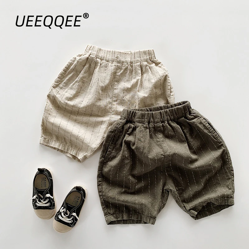 Cotton Linen 2023 Summer New School Children Shorts Pants Striped Casual Little Boys Short Trousers Toddler Kids Wear For 1-8Y
Cotton Linen 2023 Summer New School Children Shorts Pants Striped Casual Little Boys Short Trousers Toddler Kids Wear For 1-8Y