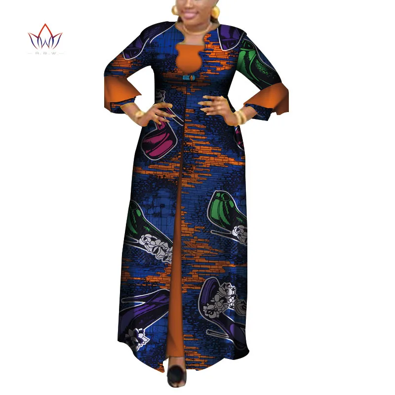 

African Dashiki Party Clothing for Women Wax Print Ankara Custom Bazin Riche Africa Traditional Outwear Plus Size Partywear