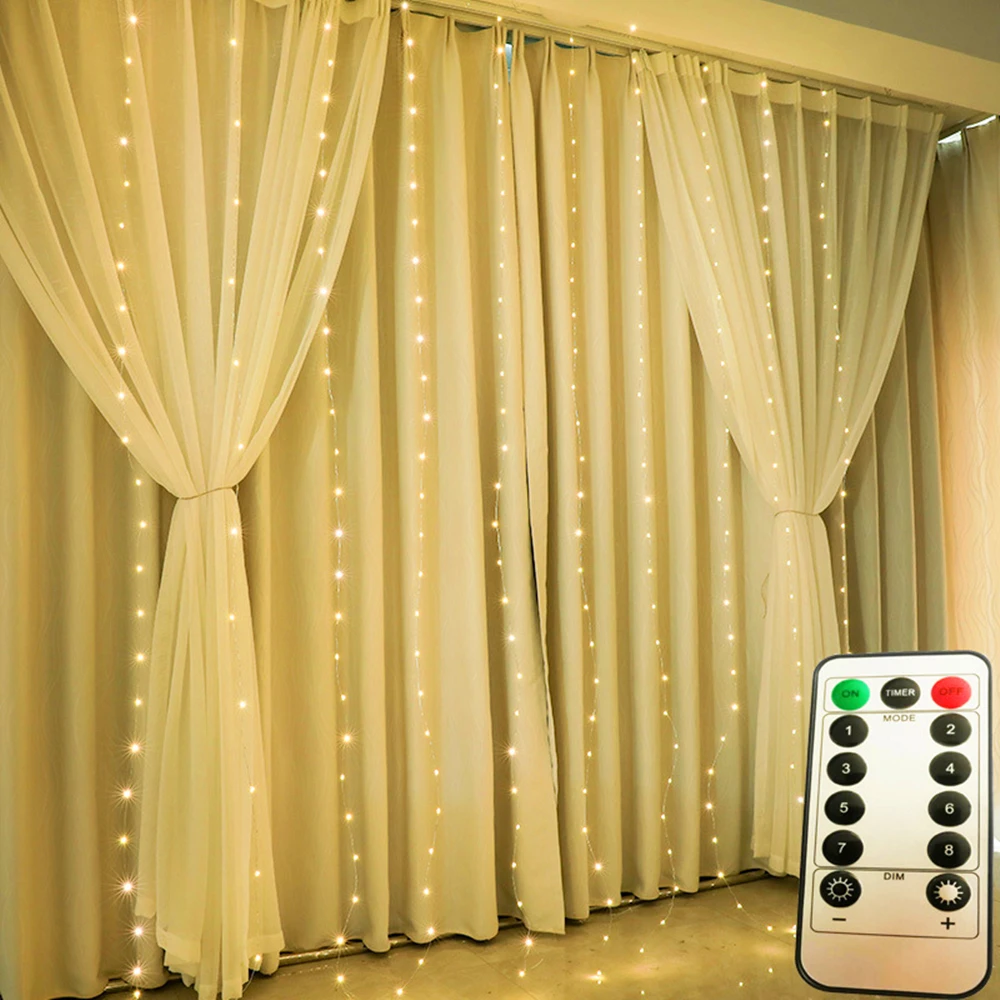 3M LED Curtain Garland on The Window USB String Lights Fairy Festoon Remote Control Christmas Wedding Decorations for Home Room
3M LED Curtain Garland on The Window USB String Lights Fairy Festoon Remote Control Christmas Wedding Decorations for Home Room