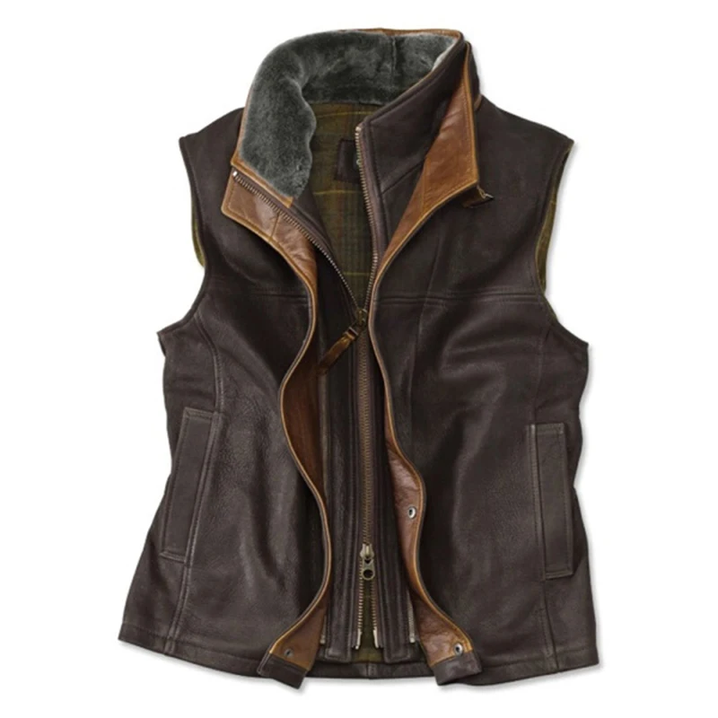 Plus Size 5XL Men Faux Pu Leather Jackets Mens Streetwear Fashion Zipper Fur Vest Coats Sleeveless Casual Pocket Design Jacket
Plus Size 5XL Men Faux Pu Leather Jackets Mens Streetwear Fashion Zipper Fur Vest Coats Sleeveless Casual Pocket Design Jacket