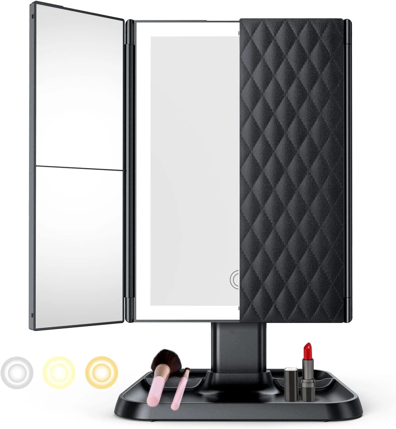 Makeup Mirror Vanity Mirror with Lights and Magnification, Touch Control Trifold Mirror, Portable High Definition Cosmetic Light
Makeup Mirror Vanity Mirror with Lights and Magnification, Touch Control Trifold Mirror, Portable High Definition Cosmetic Light