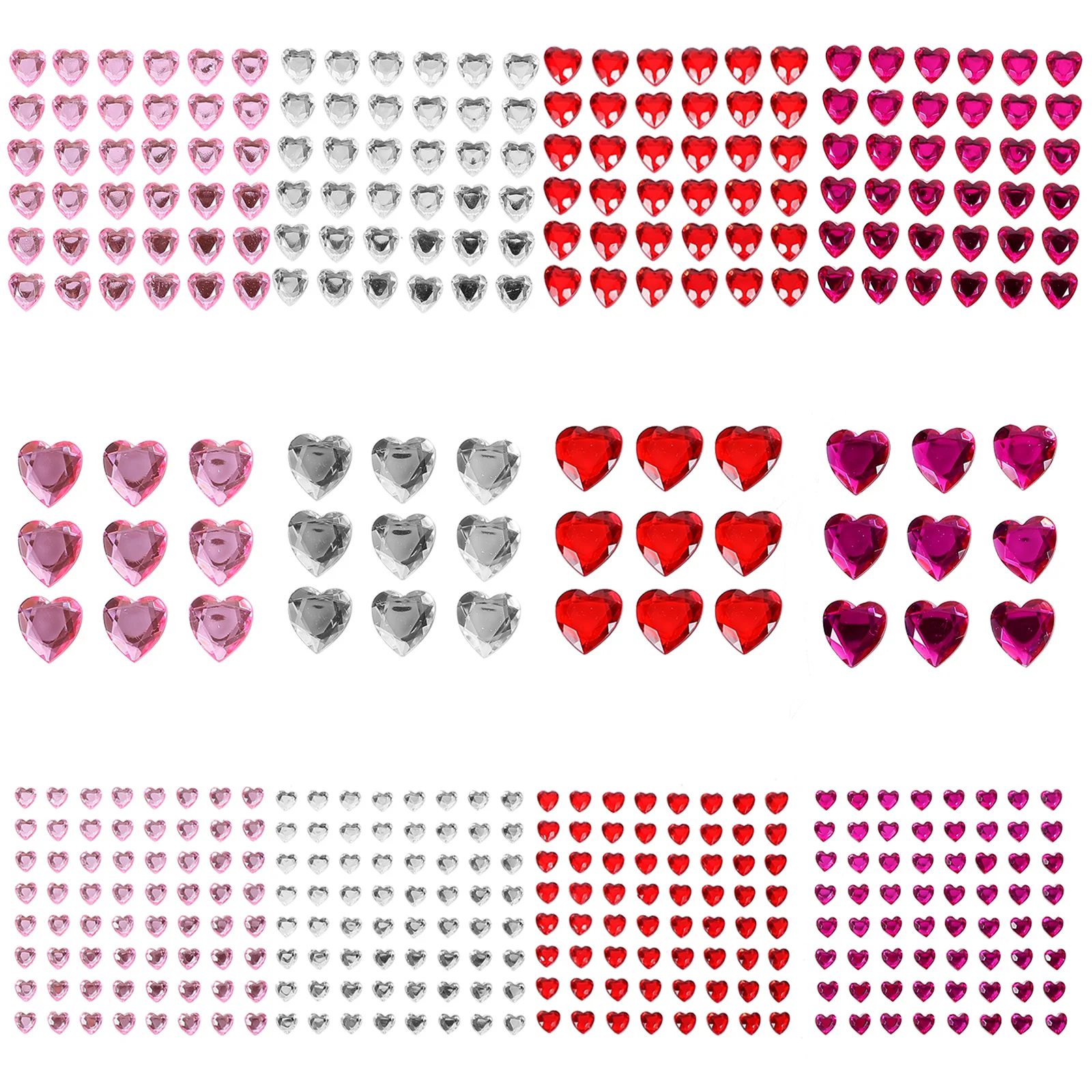 12 Sheets Heart Stickers Adhesive Sticker Flat Back Heart Gems for Face Nail Decor
12 Sheets Heart Stickers Adhesive Sticker Flat Back Heart Gems for Face Nail Decor