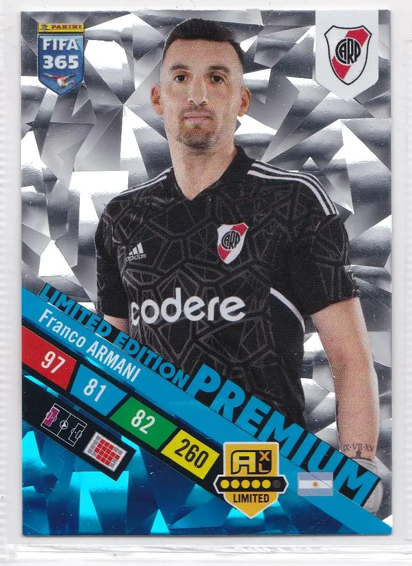 Panini 2023 подлинные новейшие FIFA365 Звездные карты LE Limit карты Клуб Атлетико речная тарелка Франко Армани коллекционные предметы подарки
Panini 2023 подлинные новейшие FIFA365 Звездные карты LE Limit карты Клуб Атлетико речная тарелка Франко Армани коллекционные предметы подарки