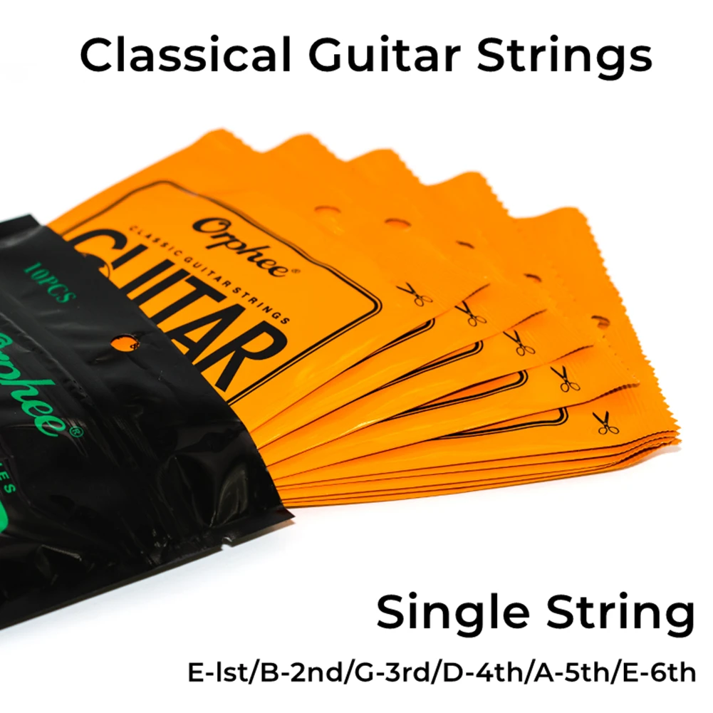 1pc Classical Guitar Strings Single String Silver Plated Wire Nylon 028-045 Orphee NX35 Guitarra Musical Instrument Accessories
1pc Classical Guitar Strings Single String Silver Plated Wire Nylon 028-045 Orphee NX35 Guitarra Musical Instrument Accessories