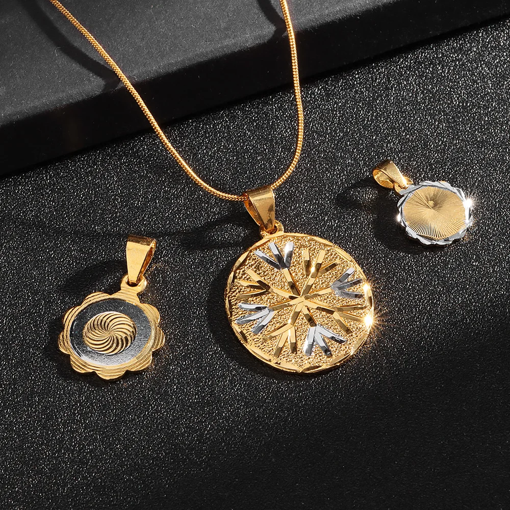 Ladies Round Pendant Necklace Gold Fashion Street Style Pendant Necklace for Men and Women
Ladies Round Pendant Necklace Gold Fashion Street Style Pendant Necklace for Men and Women