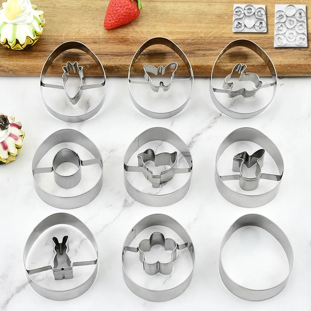 9pcs/set Easter Cookie Mold Cookie Cutter Set DIY Cartoon Animal Egg Form Stamp Pastry Mould Chocolate Dessert Kitchen Baking
9pcs/set Easter Cookie Mold Cookie Cutter Set DIY Cartoon Animal Egg Form Stamp Pastry Mould Chocolate Dessert Kitchen Baking