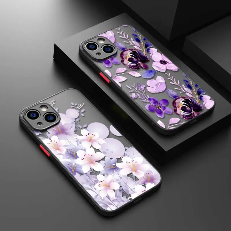 Purple Flower Luxury TPU Matte Phone Case For iPhone 11 Case For iPhone 14 13 12 Pro Max Mini X XR Xs 8 6 7 Plus Silicone Cover
Purple Flower Luxury TPU Matte Phone Case For iPhone 11 Case For iPhone 14 13 12 Pro Max Mini X XR Xs 8 6 7 Plus Silicone Cover