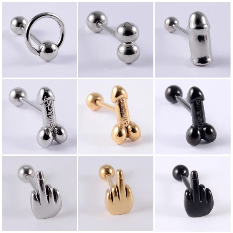 1pc316l Surgical Steel Middle Finger Gesture Tongue Barbell Stud Piercing Ring Punk Tongue Ring Piercing Body Jewelry 1.6X16X5mm
1pc316l Surgical Steel Middle Finger Gesture Tongue Barbell Stud Piercing Ring Punk Tongue Ring Piercing Body Jewelry 1.6X16X5mm
