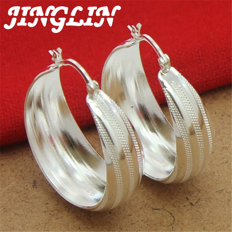 JINGLIN 925 Sterling Silver Earrings Fashion Striped Car Flower Earrings 3.5CM For Women'S Wedding Jewelry Gifts
JINGLIN 925 Sterling Silver Earrings Fashion Striped Car Flower Earrings 3.5CM For Women'S Wedding Jewelry Gifts