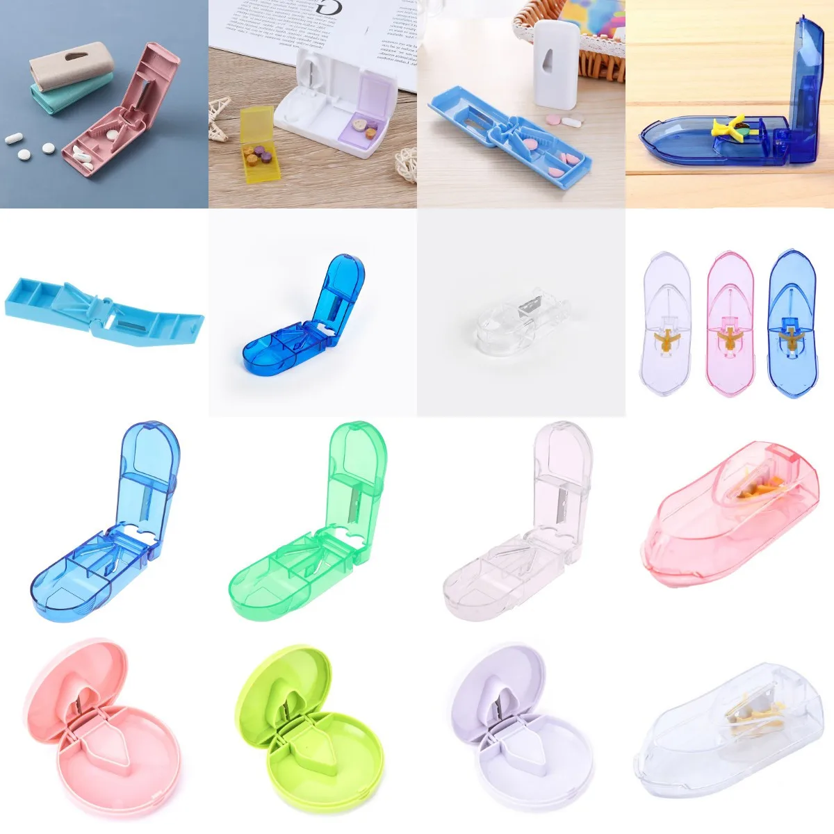 17styles Portable Pill Cutter Splitter Divide Medicine Storage Tablet Splitters Cut Slicer Home Pill Cases Dispenser Pill Box
17styles Portable Pill Cutter Splitter Divide Medicine Storage Tablet Splitters Cut Slicer Home Pill Cases Dispenser Pill Box