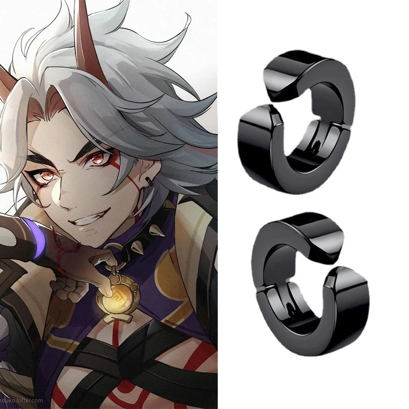 Anime Genshin Impact Ear Clips Earrings Cosplay Arataki Itto Alloy Earring Accessories Prop
Anime Genshin Impact Ear Clips Earrings Cosplay Arataki Itto Alloy Earring Accessories Prop