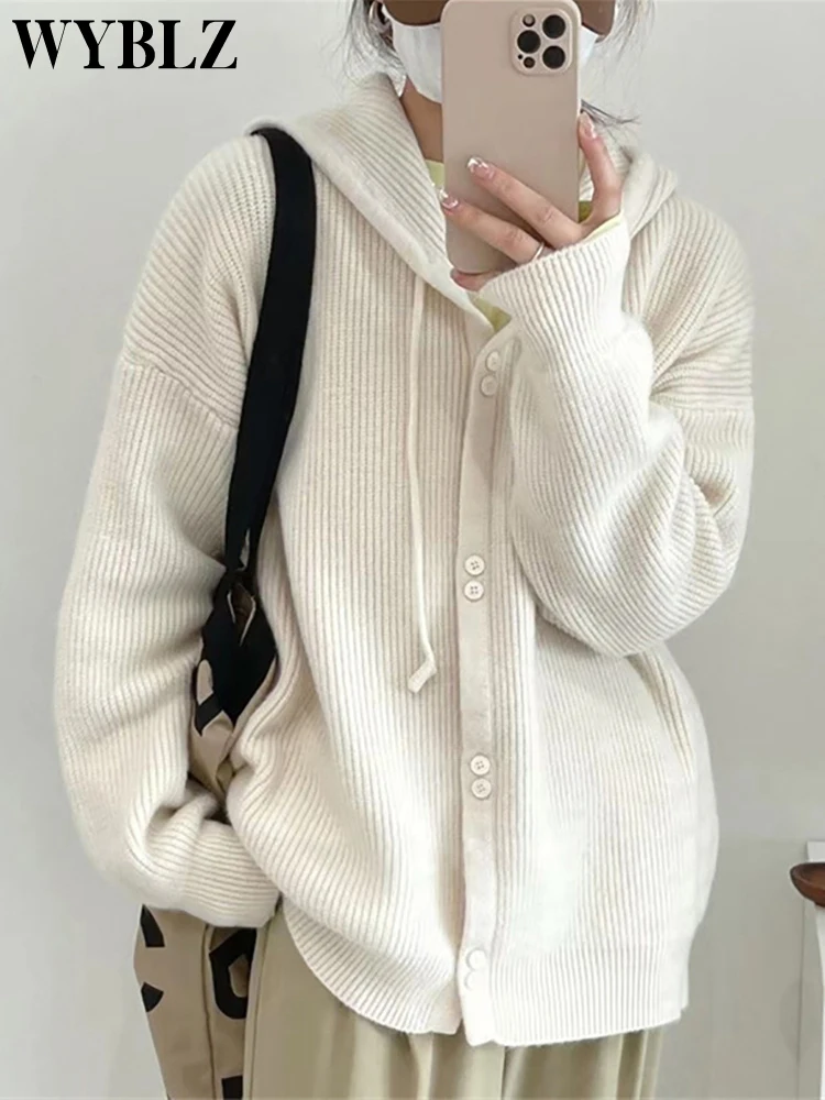 Hooded Knitted Cardigan Women's Autumn and Winter 2022 New Korean Style Loose Soft Candy Color Sweater Women's Coat Knitwear
Hooded Knitted Cardigan Women's Autumn and Winter 2022 New Korean Style Loose Soft Candy Color Sweater Women's Coat Knitwear