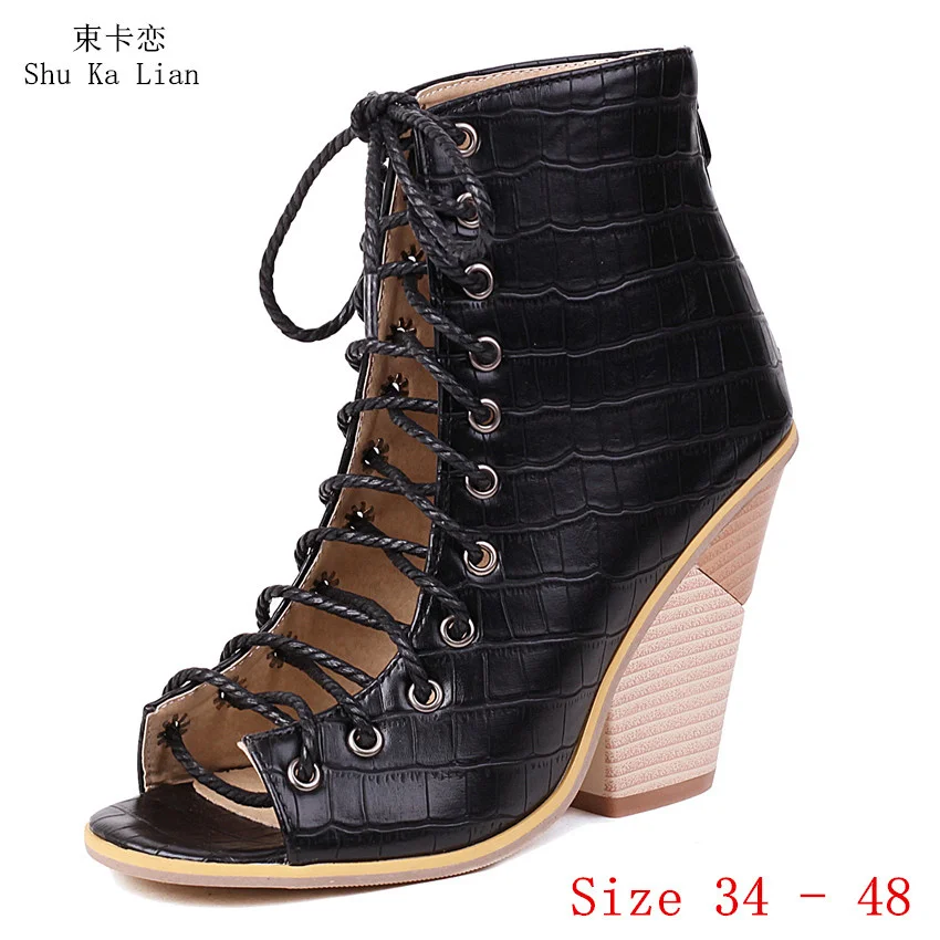 Women Gladiator Sandals High Heels Peep Toe Pumps Summer Shoes Woman High Heel Sandals Plus Size 34 - 48
Women Gladiator Sandals High Heels Peep Toe Pumps Summer Shoes Woman High Heel Sandals Plus Size 34 - 48