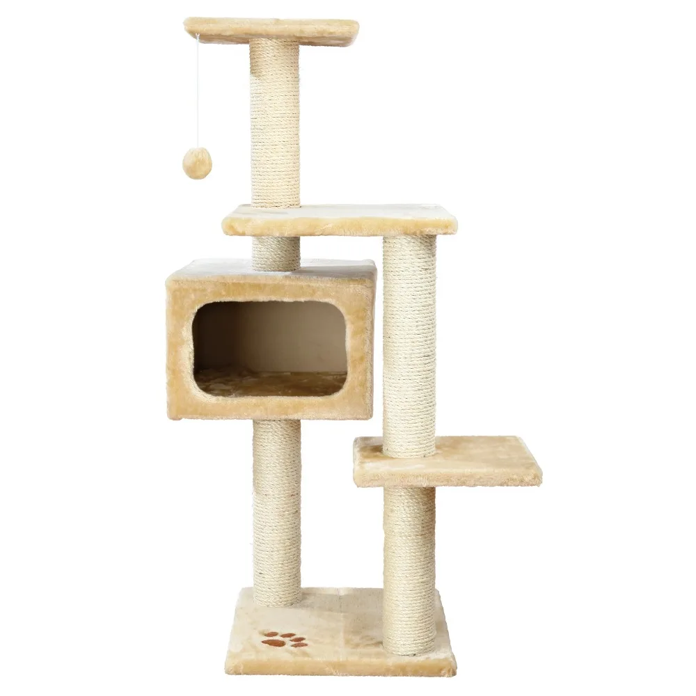 Plush & Sisal 4-Level Cat Tree With Scratching Posts & Condo Scratch Tree for Cats Toys Free Shipping Beige Post Climbing House
Plush & Sisal 4-Level Cat Tree With Scratching Posts & Condo Scratch Tree for Cats Toys Free Shipping Beige Post Climbing House