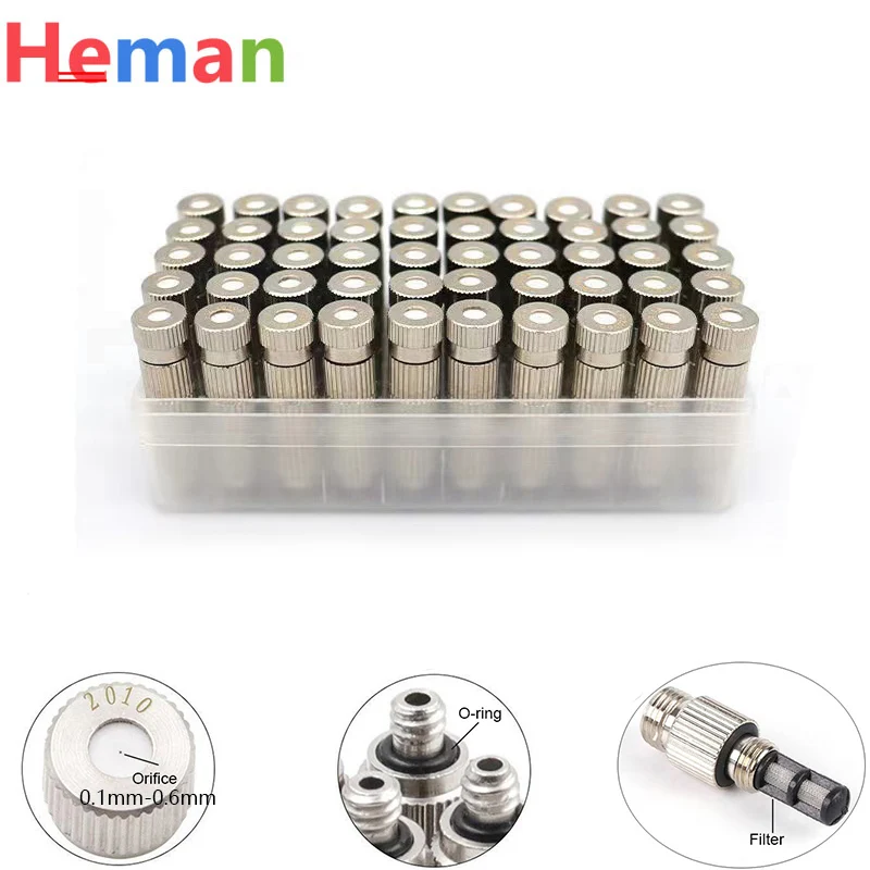 Форсунки тумана высокого давления 3/16", латунь, 100 шт.
Форсунки тумана высокого давления 3/16", латунь, 100 шт.