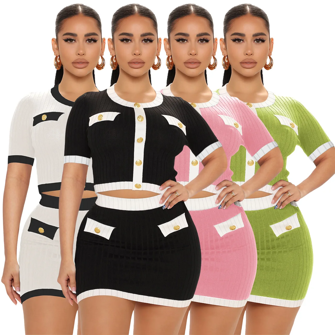 2023 Skirts Sets Outfits Sexy Fashion New Splice Knitted Elegant O-neck Tops High Waist Short Skirt for women matching sets
2023 Skirts Sets Outfits Sexy Fashion New Splice Knitted Elegant O-neck Tops High Waist Short Skirt for women matching sets
