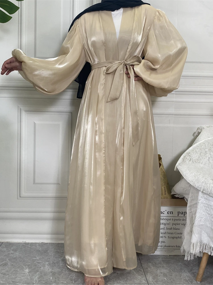 Open Abaya Muslim Hijab Dress Puff Sleeve Turkey Shiny Satin Eid Abayas for Women Dubai 2023 Islam Kaftan Kimono Femme Musulmane
Open Abaya Muslim Hijab Dress Puff Sleeve Turkey Shiny Satin Eid Abayas for Women Dubai 2023 Islam Kaftan Kimono Femme Musulmane
