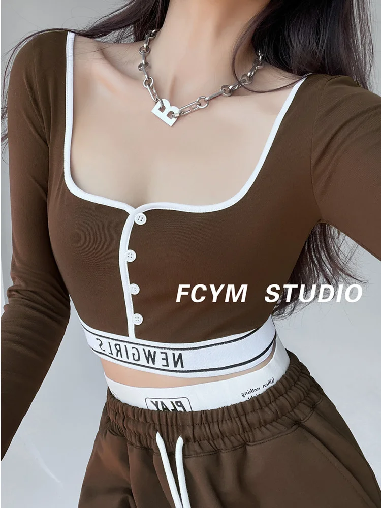 TVVOVVIN, эластичная цветная контрастная Футболка с длинным рукавом и надписью, женская футболка с воротником, тонкий топ для девушек, корейски...
TVVOVVIN, эластичная цветная контрастная Футболка с длинным рукавом и надписью, женская футболка с воротником, тонкий топ для девушек, корейски...