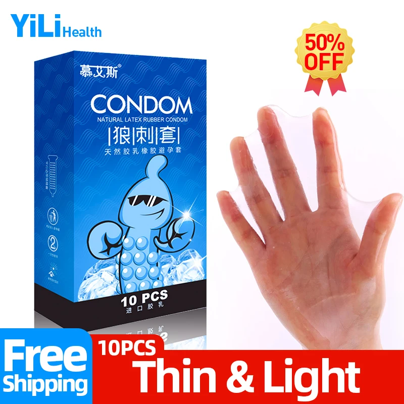 Презервативы для мужчин 10 шт. презервативы с шипами задержки эякуляции - купить