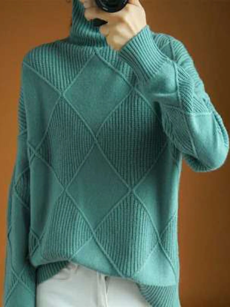 Women's Sweater Winter High Collar Knitwears Solid Color Pullovers Long Sleeve Top Sweaters for Women Clothing Ladies Sweater
Women's Sweater Winter High Collar Knitwears Solid Color Pullovers Long Sleeve Top Sweaters for Women Clothing Ladies Sweater