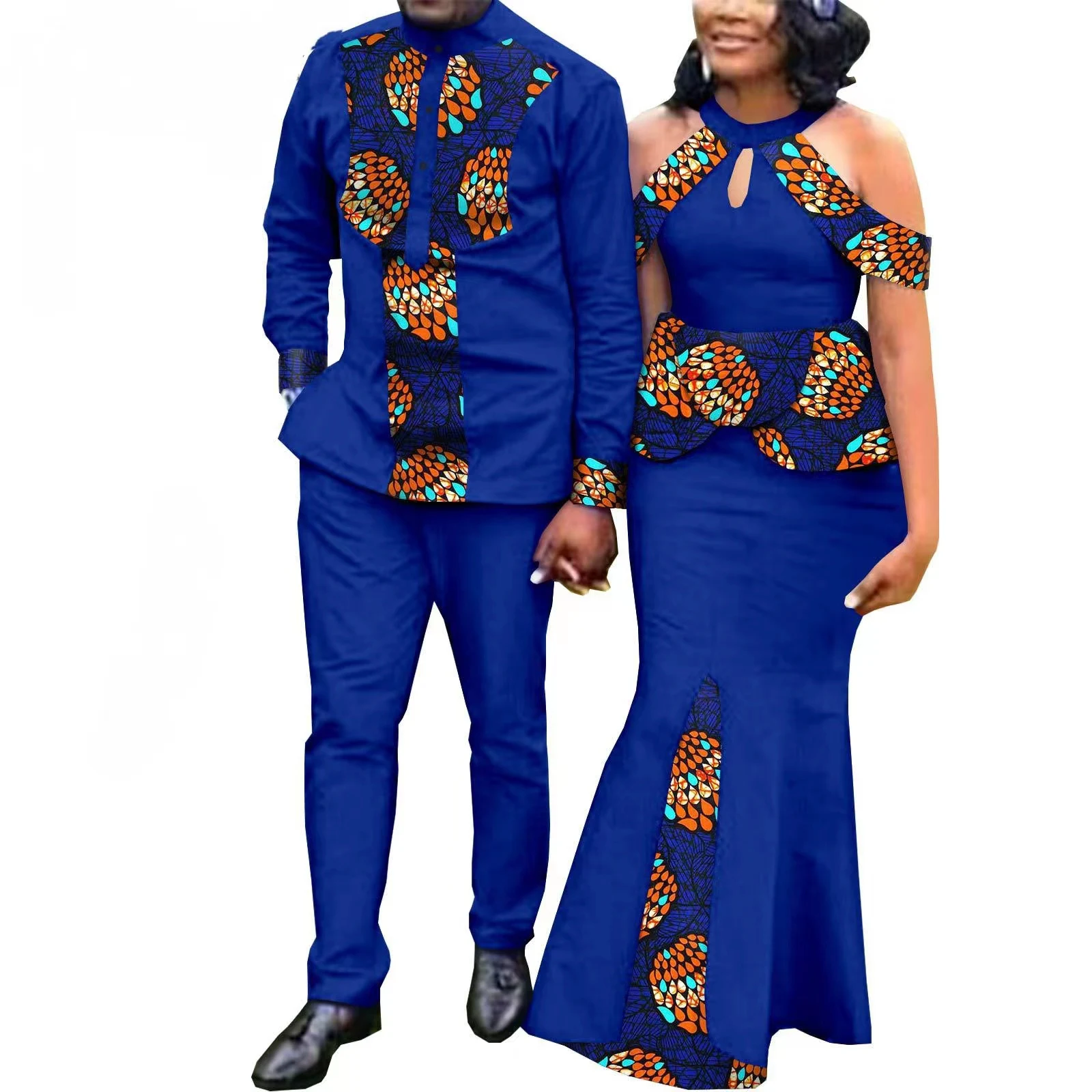 On Sale!!! African Dresses for Women Match Men Outfits Bazin Lover Clothes Print Evening Mermaid Dress Men Shirt and Pants Sets 
On Sale!!! African Dresses for Women Match Men Outfits Bazin Lover Clothes Print Evening Mermaid Dress Men Shirt and Pants Sets