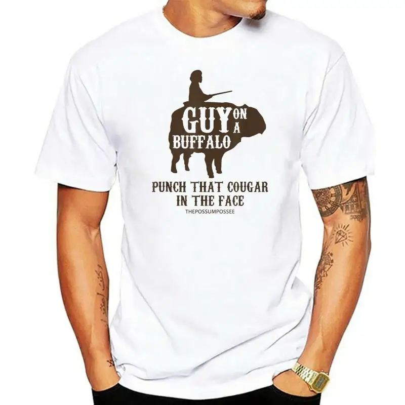 Camiseta a la moda para hombre, camisa de los possum posse guy on a búfalo cougar, Vestido de verano, novedad, talla grande 
Camiseta a la moda para hombre, camisa de los possum posse guy on a búfalo cougar, Vestido de verano, novedad, talla grande