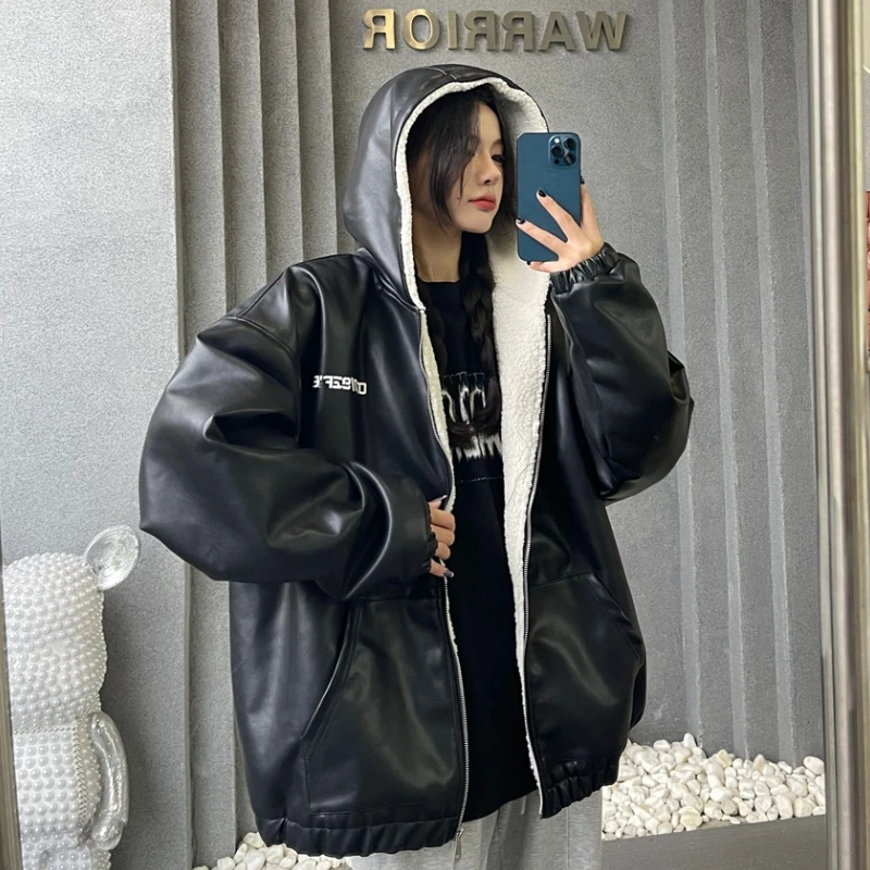 Women Black Down Jacket Hooded Coat Lambhair Fashion Waterproof Thickening Warm Winter Duck Down Feather Cotton Female Outwear
Women Black Down Jacket Hooded Coat Lambhair Fashion Waterproof Thickening Warm Winter Duck Down Feather Cotton Female Outwear