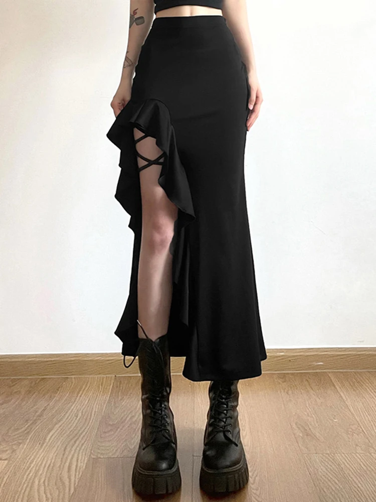 2023 New Coquette Mall Goth Skirt Women Streetwear Grunge High Waist Irregulr Split Skirt Vintage Emo Alternative Indie Clothes
2023 New Coquette Mall Goth Skirt Women Streetwear Grunge High Waist Irregulr Split Skirt Vintage Emo Alternative Indie Clothes